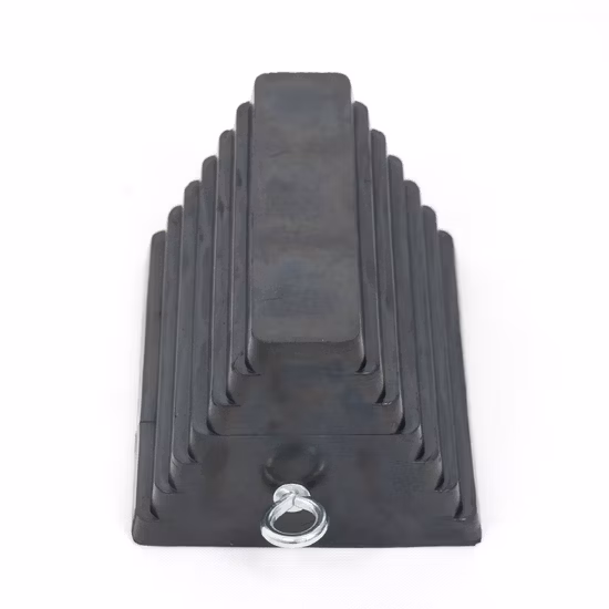 Cales de roue de voiture robustes, cale de roue en caoutchouc pour voiture RV remorque camion avec boulon à œil
