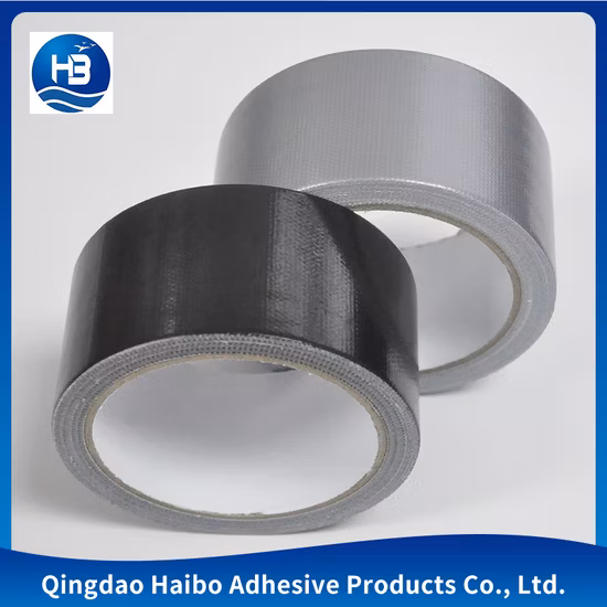 Tissu en caoutchouc résistant adhésif réparation liaison tissu de masquage conduit lourd personnalisé noir argent gris ruban adhésif